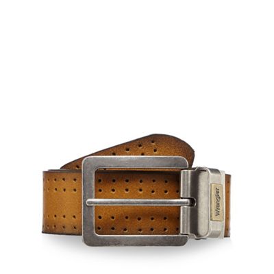 Wrangler Tan leather reversible leather belt